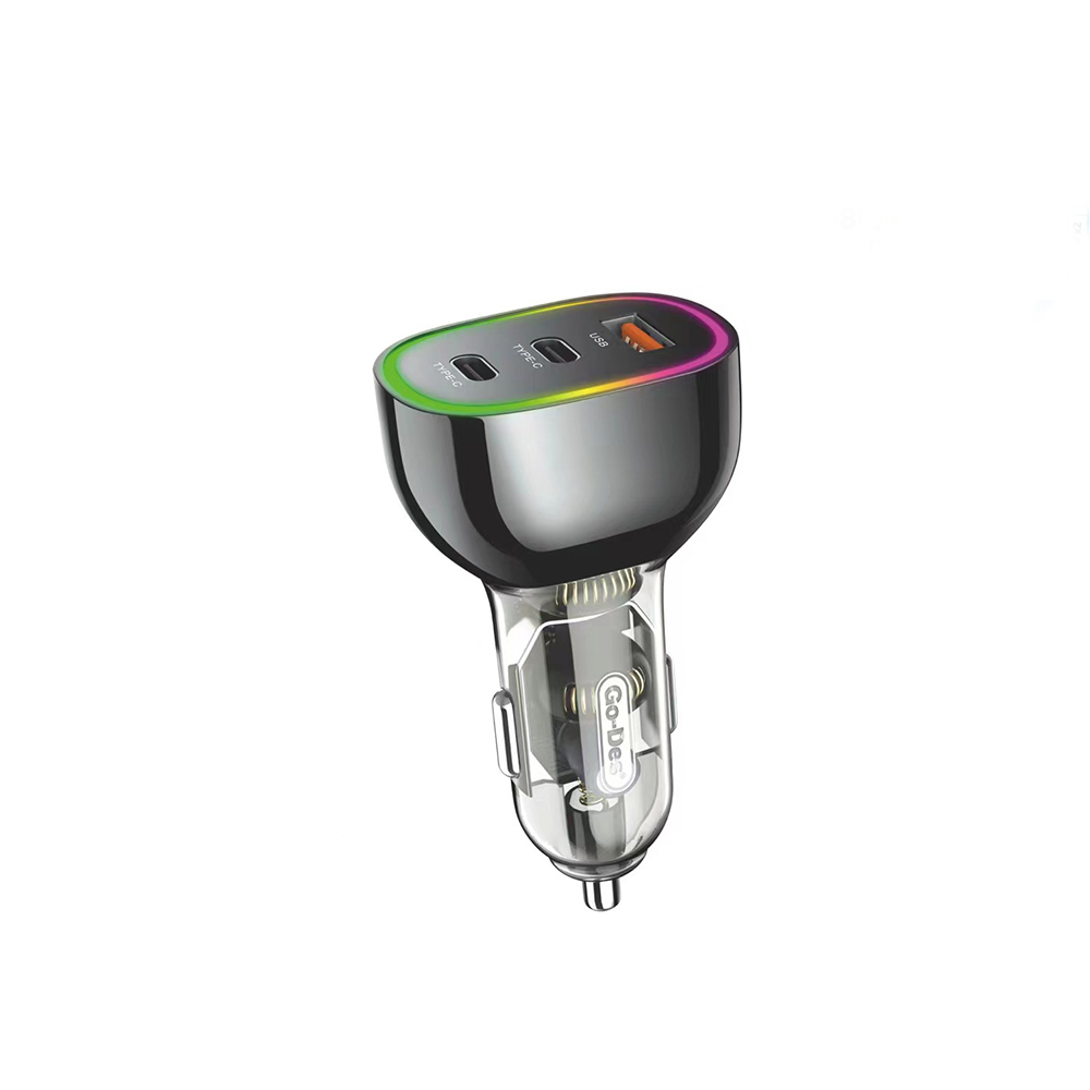 [RNZ-TA113025] Go Des GD-CC208 Hızlı Şarj Özellikli Dual Type-C + USB-A Portlu Araç Şarj Aleti 68W
