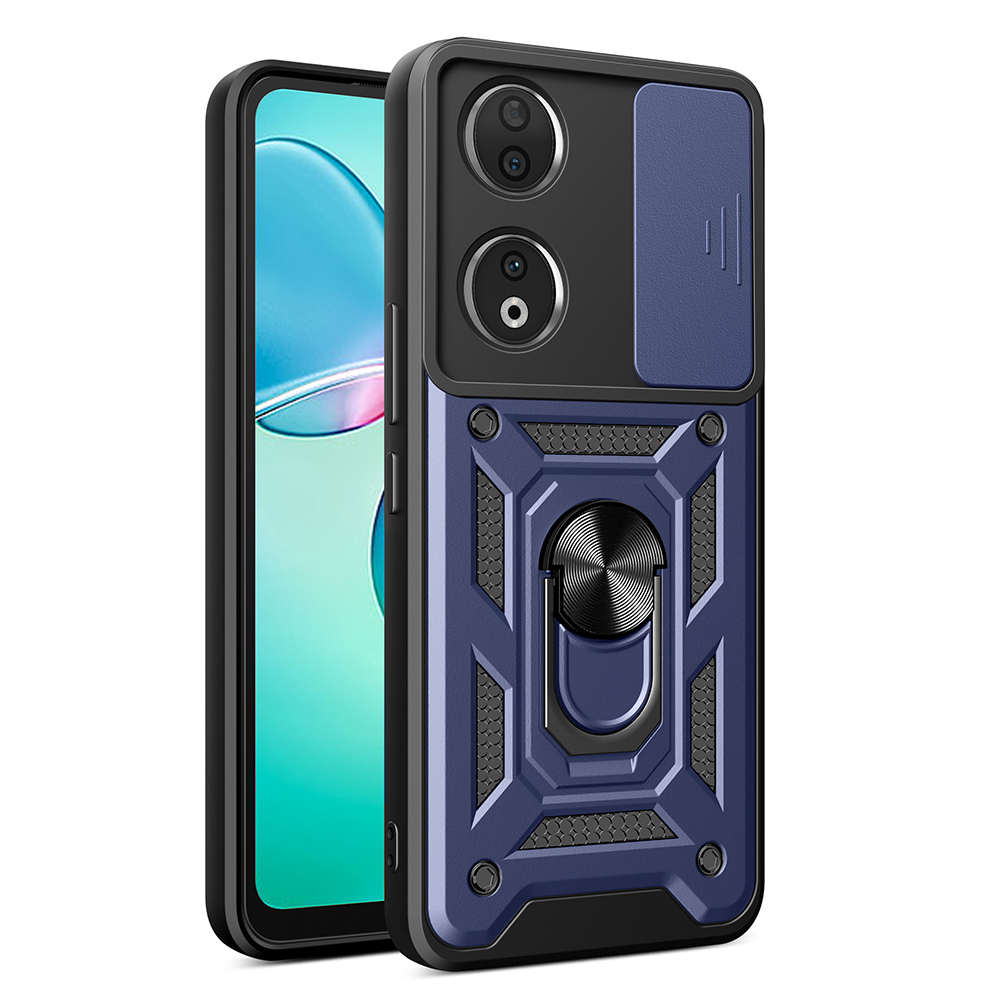 Honor 90 Uyumlu Kılıf Magnetik Standlı Kamera Korumalı Zore Sürgülü Vega Kapak
