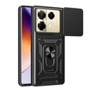 Infinix Note 40 Pro Uyumlu Kılıf Magnetik Standlı Kamera Korumalı Zore Sürgülü Vega Kapak