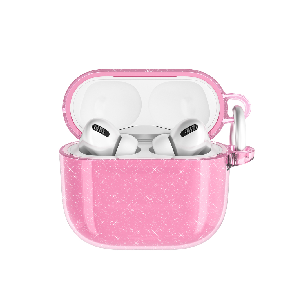 Apple Airpods 4 Uyumlu Zore Allstar Airbag 32 Parlayan Simli Saydam Renkli Kılıf