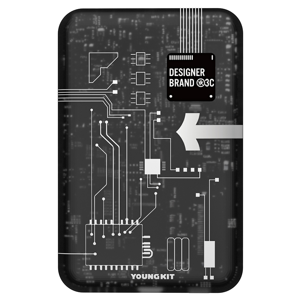 [RNZ-TA112635] Youngkit Tech Hızlı Şarj Özellikli Wireless Powerbank 15W 5000mAh (Siyah)