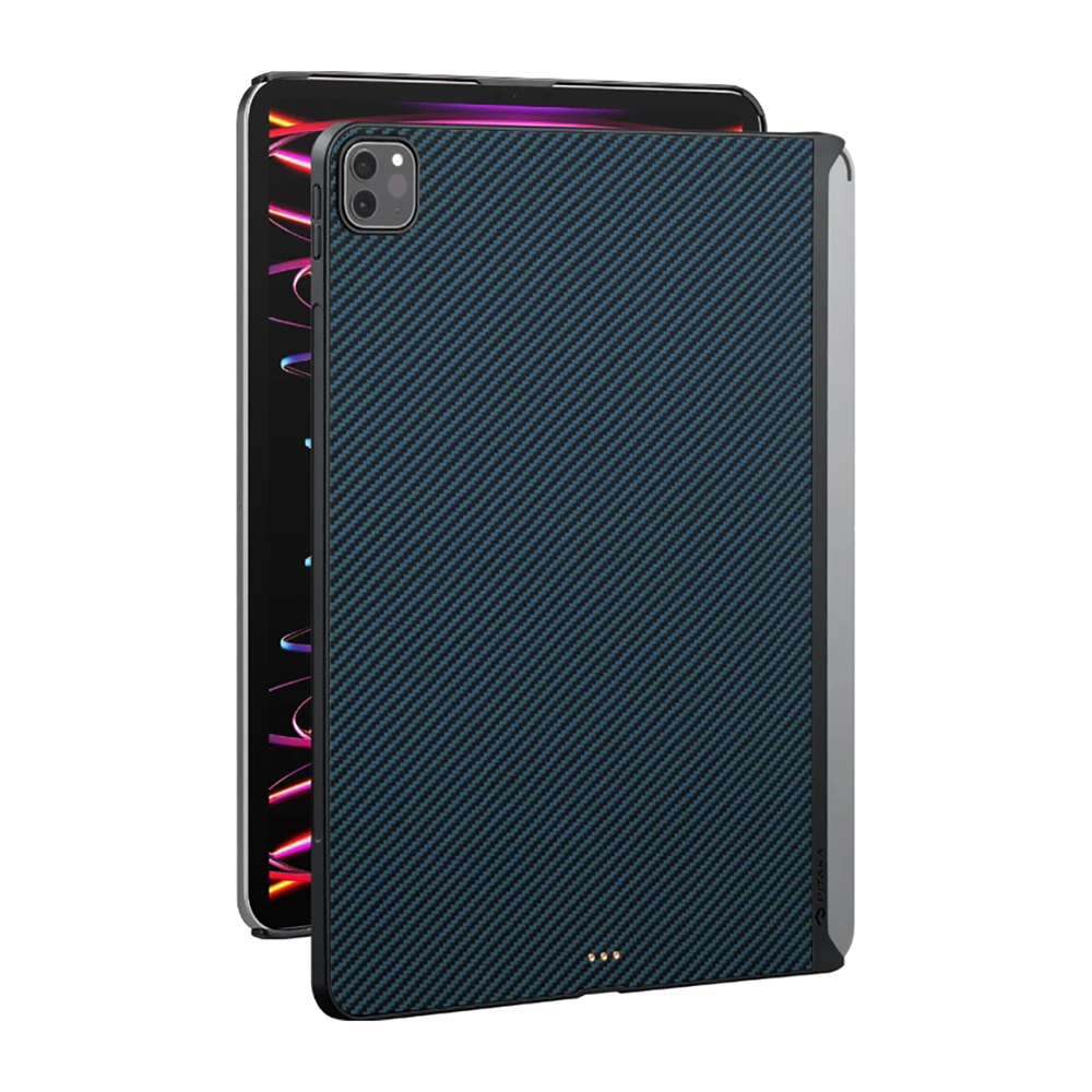 Apple iPad Pro 11 2021 (3.Nesil) Uyumlu Kılıf Aramid Fiber Pitaka Ultra-Slim Classic Serisi Tablet Kapak