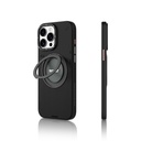 Apple iPhone 15 Pro Max Uyumlu Kılıf M-safe Şarj Özellikli 360° Standlı Basit Mat Deri Desenli Youngkit Tech Leather Serisi Kapak