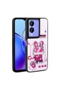 Vivo Y17S Uyumlu Kılıf Parlayan Kabartmalı İkonik Figürlü Zore Amas Silikon Kapak