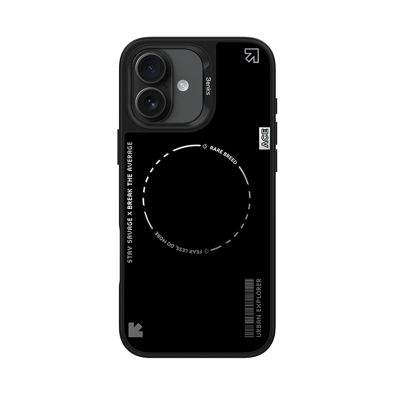 [RNZ-TA113082] Apple iPhone 16 Plus Uyumlu Kılıf M-safe Şarj Özellikli Benks Dynamic Basis Kapak (Siyah)