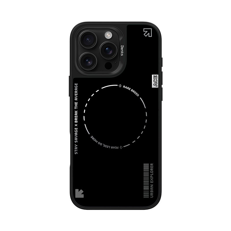 [RNZ-TA113086] Apple iPhone 16 Pro Max Uyumlu Kılıf M-safe Şarj Özellikli Benks Dynamic Basis Kapak (Siyah)
