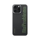 Apple iPhone 15 Pro Max Uyumlu Kılıf M-safe Şarj Özellikli Lumintex Teknolojili Fosforlu Aramid Fiber Pitaka Tactile Woven Aries Serisi Kapak