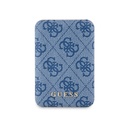 Guess Orjinal Lisanslı Dijital Led Göstergeli PU Deri 4G Desenli Metal Yazı Logolu Powerbank 5000mAh 15W