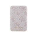Guess Orjinal Lisanslı Dijital Led Göstergeli PU Deri 4G Desenli Metal Yazı Logolu Powerbank 5000mAh 15W