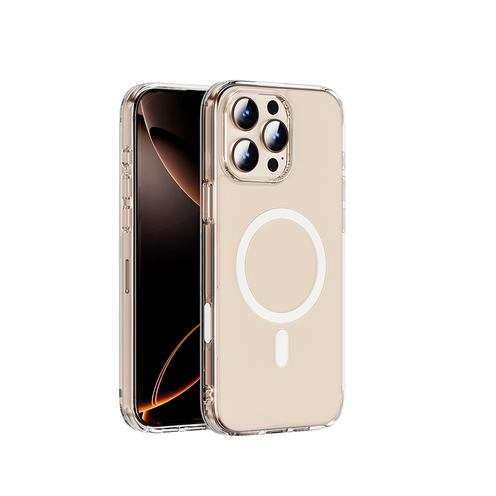 [RNZ-TA112593] Apple iPhone 16 Pro Uyumlu Kılıf Wiwu MCC-102 Magnetic Crystal Sert PC Kapak