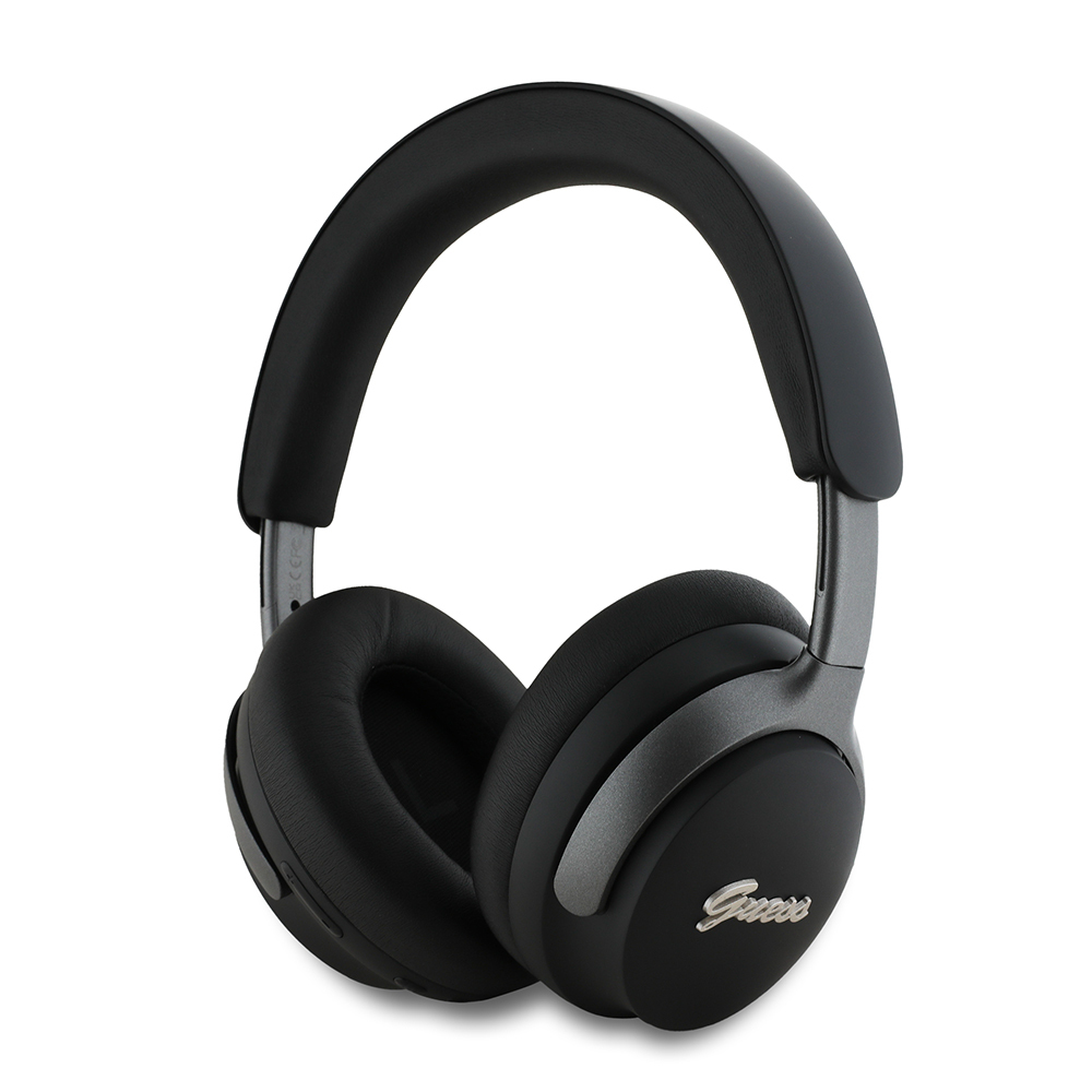 [RNZ-TA112665] Guess Orjinal Lisanslı ANC/ENC Özellikli Metal Yazı Logolu Script Serisi Kulak Üstü Bluetooth Kulaklık v5.4 (Siyah)