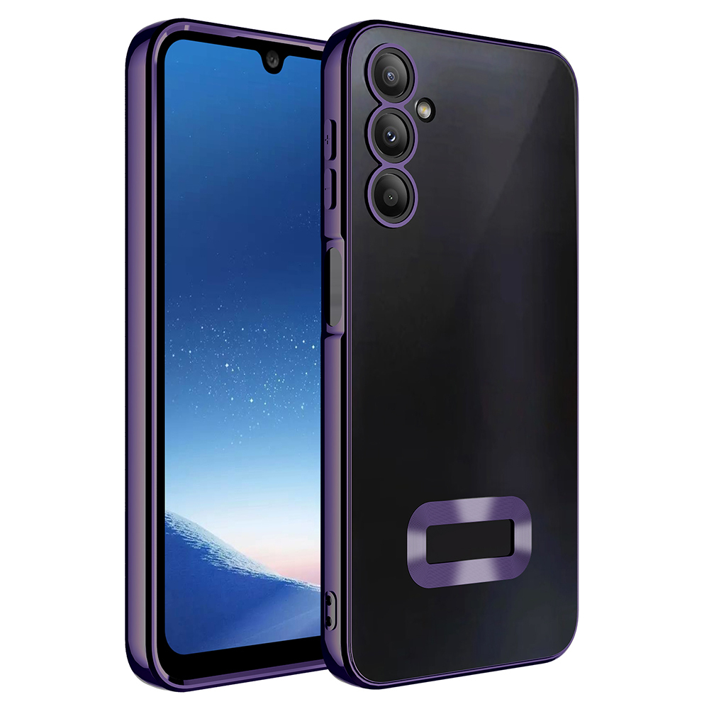 Samsung Galaxy A16 Uyumlu Kılıf Kamera Korumalı Logo Gösteren Zore Omega Kapak