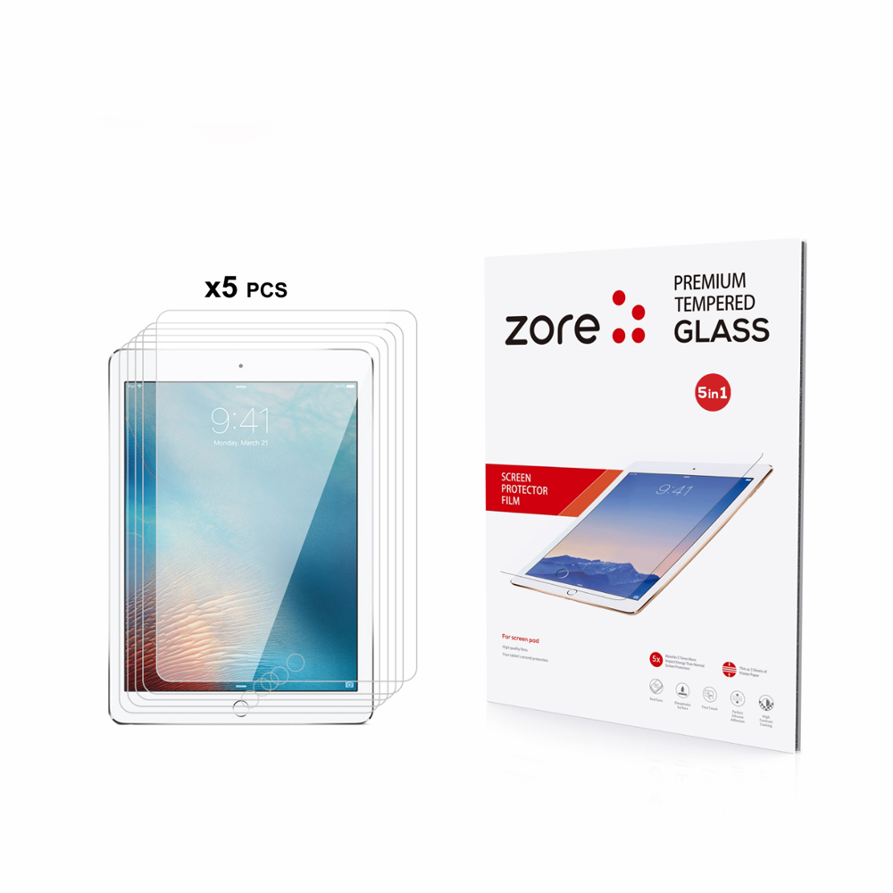 [RNZ-TA113237] Apple iPad 9.7 2017 Uyumlu (5.Nesil) Zore 5in1 Tablet Temperli Cam Ekran Koruyucu