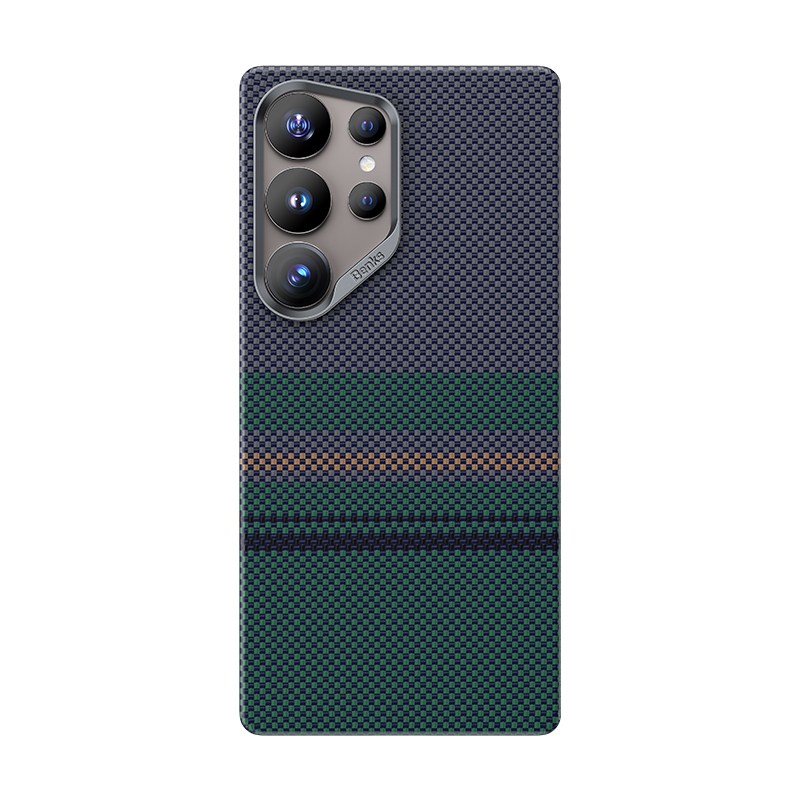 Samsung Galaxy S25 Ultra Uyumlu Kılıf M-safe Şarj Özellikli Karbon Fiber Tasarımlı Benks Aurora ArmorAir Kevlar Kapak