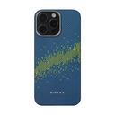 Apple iPhone 15 Pro Uyumlu Kılıf M-safe Şarj Özellikli Lumintex Teknolojili Fosforlu Özellikli Aramid Fiber Pitaka Tactile Woven Starpeak Serisi Milky Way Galaxy Kapak