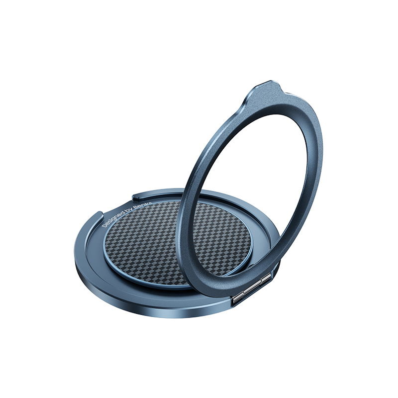 [RNZ-TA114474] Benks L52 Magnetik 360 Derece Dönebilen ArmorTint Kevlar Tasarımlı Parmak Ring Stand (Mavi)