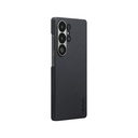 Samsung Galaxy S25 Ultra Uyumlu Kılıf M-safe Şarj Özellikli 600D Aramid Fiber Pitaka Ultra-Slim Classic Serisi Black-Grey Twill Kapak