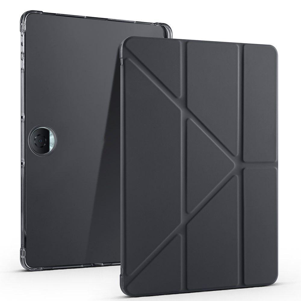 [RNZ-TA114798] Honor Pad 9 Uyumlu Kılıf Zore Tri Folding Kalem Bölmeli Standlı Kılıf (Siyah)