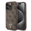 Apple iPhone 14 Pro Max Uyumlu Kılıf Guess Orjinal Lisanslı M-safe Şarj Özellikli PU Üçgen Logo 4G Desenli Kapak