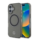 Apple iPhone 16 Uyumlu Kılıf Mercedes Benz Orjinal Lisanslı M-safe Şarj Özellikli Saydam Yüzey Silver Ring Kapak