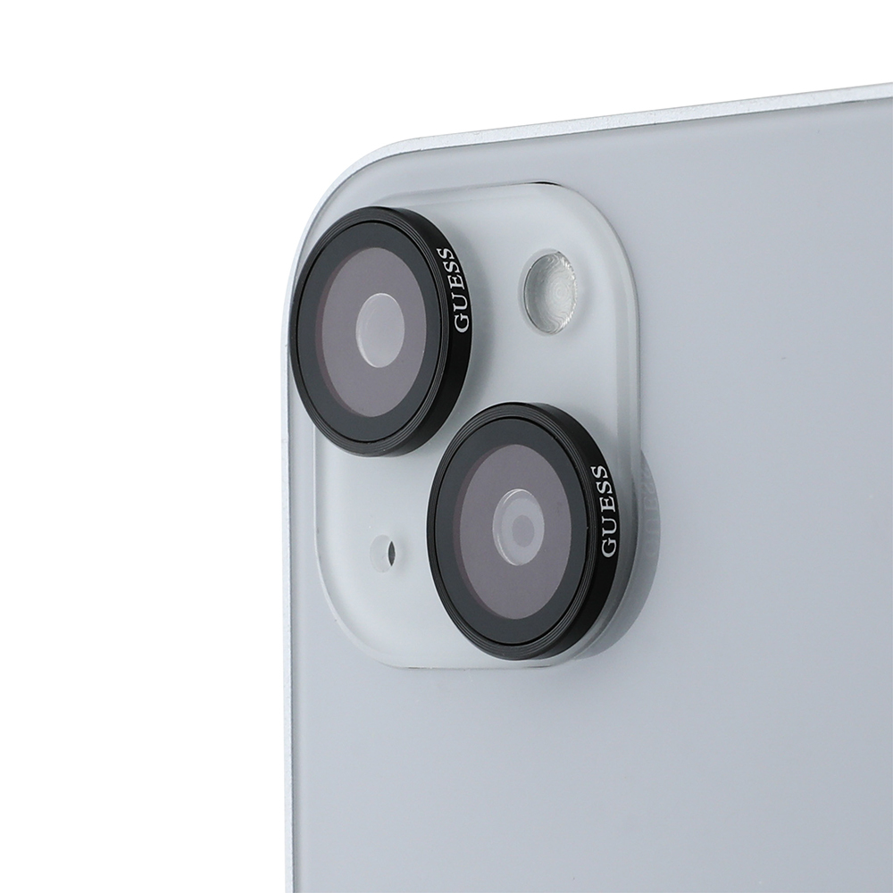 Apple iPhone 15 Plus Uyumlu Guess Orjinal Lisanslı Metal Kamera Lens Koruyucu