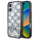 Apple iPhone 16 Uyumlu Kılıf Karl Lagerfeld Orjinal Lisanslı Simli KL Yazılı Monogram Gradient Kapak