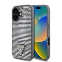 Apple iPhone 16 Plus Uyumlu Kılıf Guess Orjinal Lisanslı Taşlı Arka Yüzey Üçgen Logolu Kapak