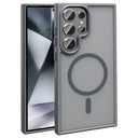 Samsung Galaxy S25 Ultra Uyumlu Kılıf M-safe Şarj Özellikli Mat Arka Yüzey Zore Sio Kapak