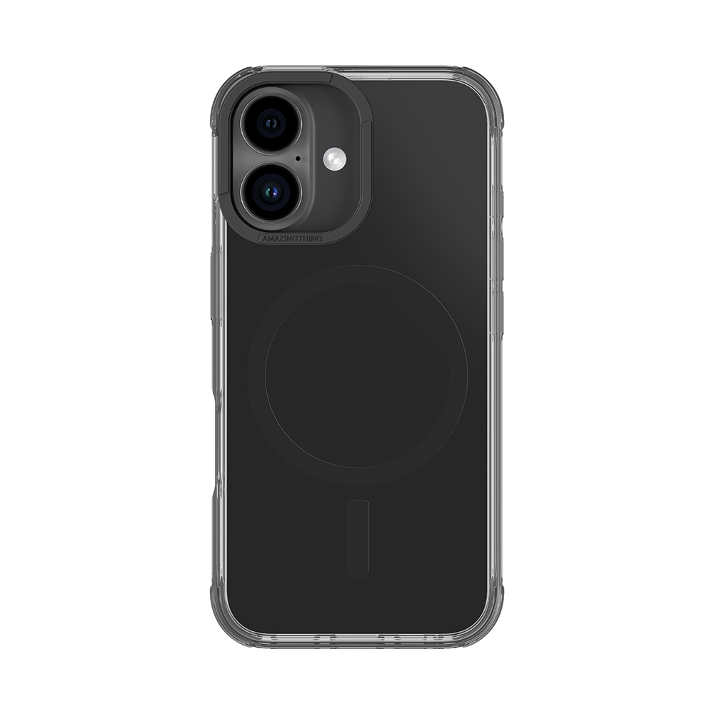 [RNZ-TA113581] Apple iPhone 16 Uyumlu Kılıf M-safe Şarj Özellikli Amazingthing Omni Serisi Kapak (Siyah)