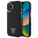 Apple iPhone 16 Plus Uyumlu Kılıf Guess Orjinal Lisanslı M-safe Şarj Özellikli Grained Triangle Kapak