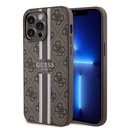 Apple iPhone 14 Pro Max Uyumlu Kılıf Guess Orjinal Lisanslı M-safe Şarj Özellikli 4G Şerit Tasarımlı Printed Kapak
