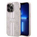 Apple iPhone 14 Pro Max Uyumlu Kılıf Guess Orjinal Lisanslı M-safe Şarj Özellikli 4G Şerit Tasarımlı Printed Kapak