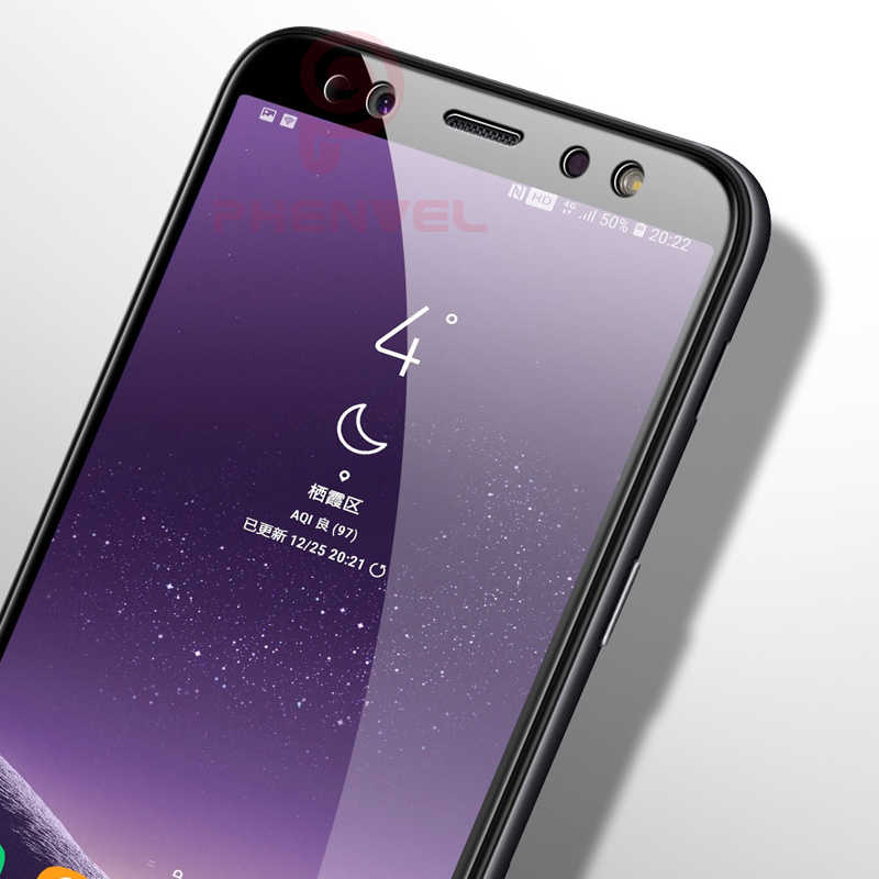 [RNZ-TA12395] Samsung Galaxy A8 2018 Uyumlu Zore Kenarları Kırılmaya Dayanıklı Cam Ekran Koruyucu