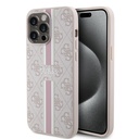 Apple iPhone 15 Pro Max Uyumlu Kılıf Guess Orjinal Lisanslı M-safe Şarj Özellikli 4G Şerit Tasarımlı Printed Kapak