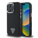 Apple iPhone 16 Pro Max Uyumlu Kılıf Guess Orjinal Lisanslı M-safe Şarj Özellikli Grained Triangle Kapak