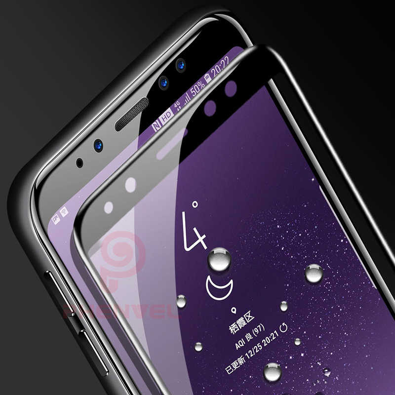 [RNZ-TA12396] Samsung Galaxy A8 Plus 2018 Uyumlu Zore Kenarları Kırılmaya Dayanıklı Cam Ekran Koruyucu