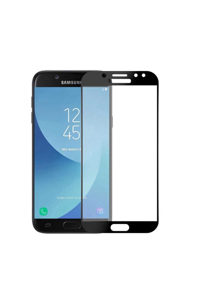 [RNZ-TA12398] Samsung Galaxy J7 Prime Uyumlu Zore Kenarları Kırılmaya Dayanıklı Cam Ekran Koruyucu (Siyah)