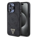 Apple iPhone 15 Pro Uyumlu Kılıf Guess Orjinal Lisanslı M-safe Şarj Özellikli PU Üçgen Logo 4G Desenli Kapak