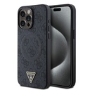 Apple iPhone 15 Pro Max Uyumlu Kılıf Guess Orjinal Lisanslı M-safe Şarj Özellikli PU Üçgen Logo 4G Desenli Kapak
