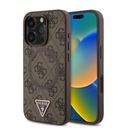 Apple iPhone 16 Pro Max Uyumlu Kılıf Guess Orjinal Lisanslı M-safe Şarj Özellikli PU Üçgen Logo 4G Desenli Kapak