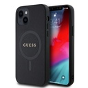Apple iPhone 12 Uyumlu Kılıf Guess Orjinal Lisanslı M-safe Şarj Özellikli Yazı Logolu Saffiano Classic Kapak