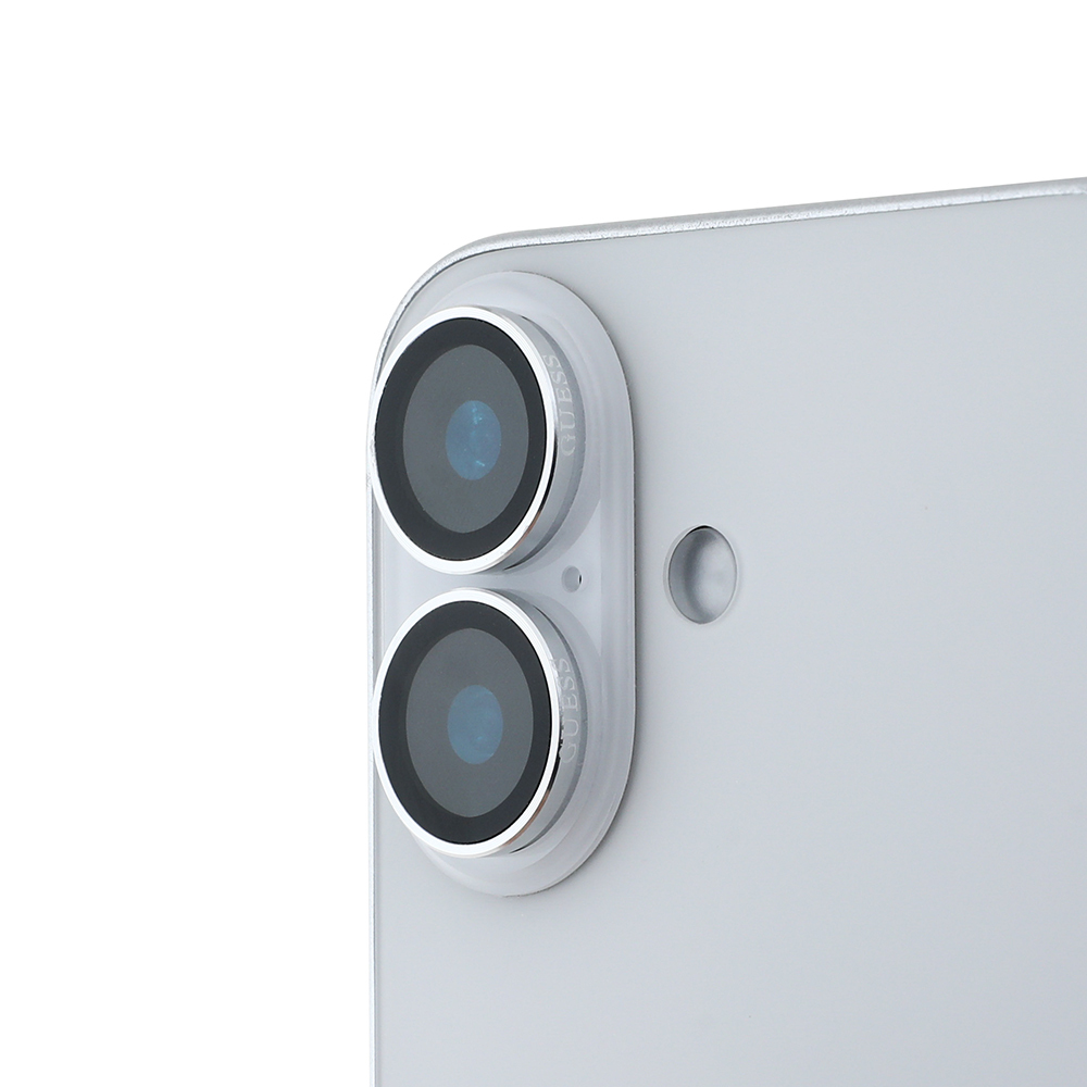 Apple iPhone 16 Plus Uyumlu Guess Orjinal Lisanslı Metal Kamera Lens Koruyucu