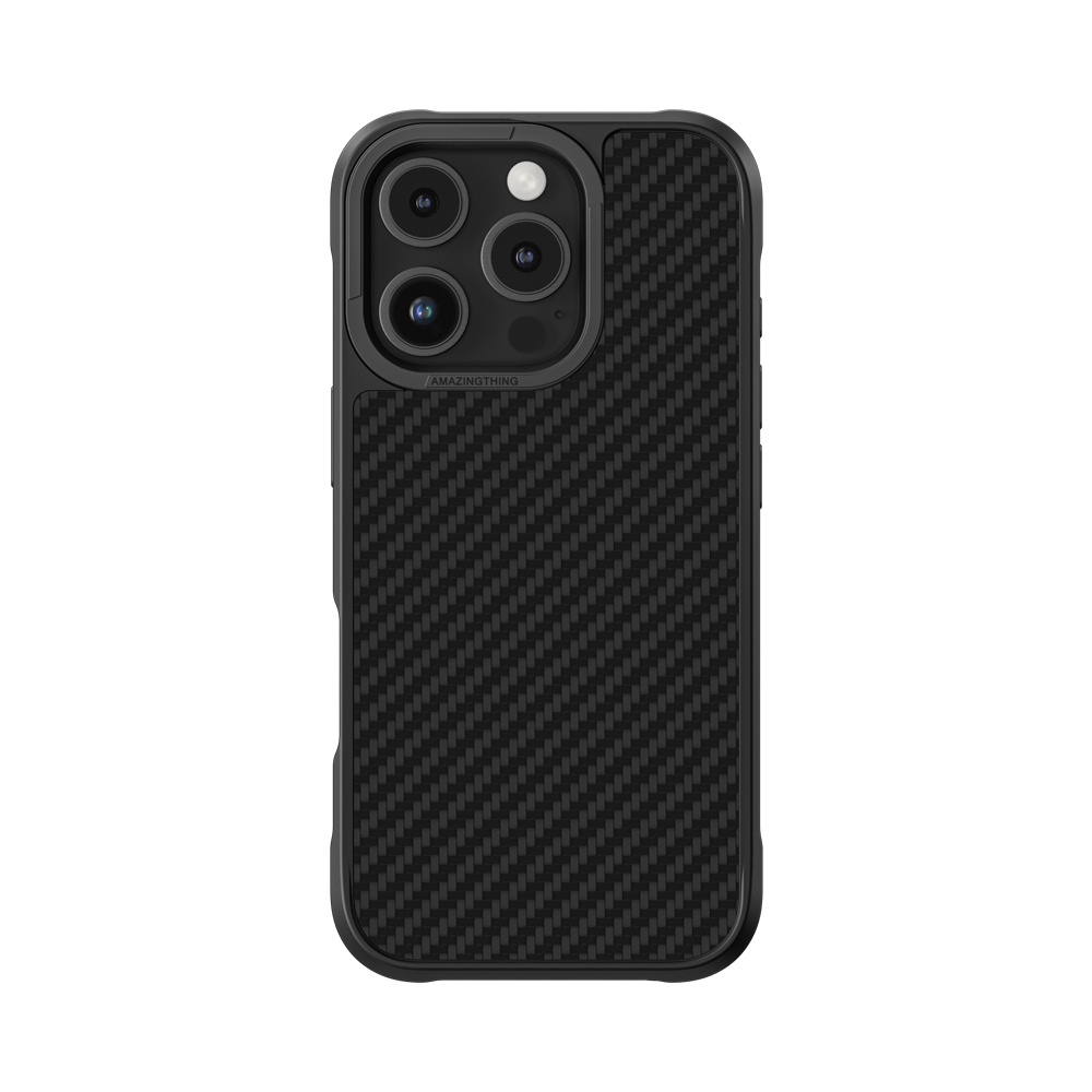 [RNZ-TA113597] Apple iPhone 16 Pro Max Uyumlu Kılıf M-safe Şarj Özellikli 1500D Aramid Fiber Amazingthing Titan Max Serisi Kapak