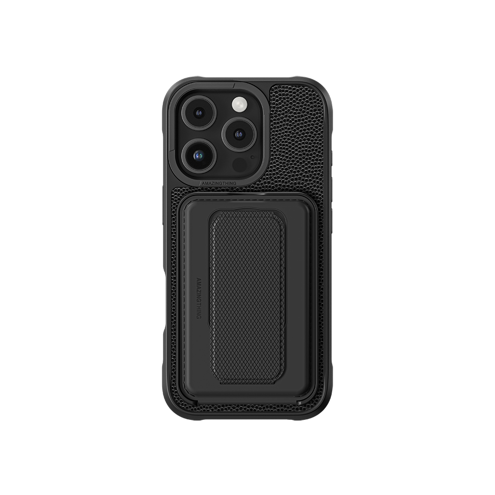 [RNZ-TA113604] Apple iPhone 16 Pro Max Uyumlu Kılıf M-safe Şarj Özellikli Standlı Kartlıklı Set Amazingthing Glamour Luxe Serisi Kapak