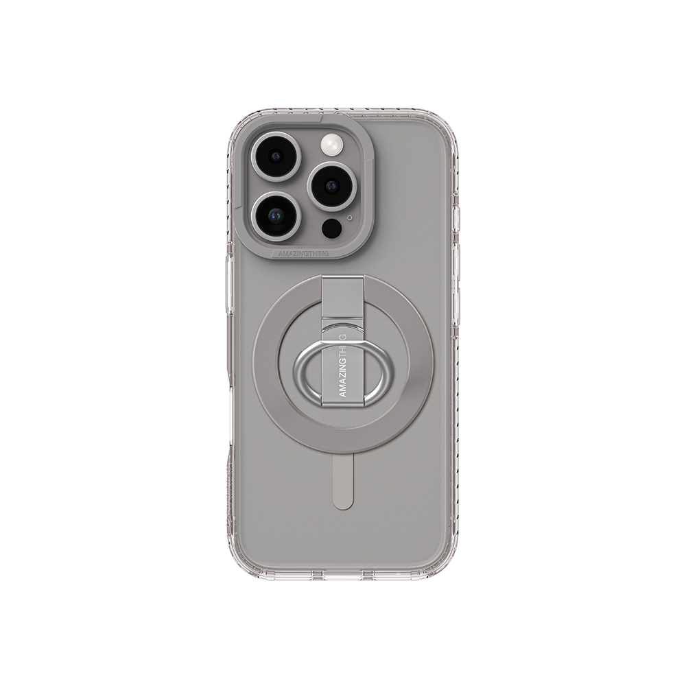 Apple iPhone 16 Pro Uyumlu Kılıf M-safe Şarj Özellikli Yüzük Standlı Amazingthing Titan Pro Serisi Kapak