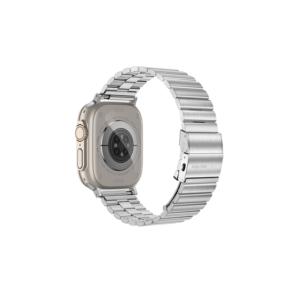 Apple Watch 10 46mm Uyumlu Amazingthing Titan Steel Metal Kordon