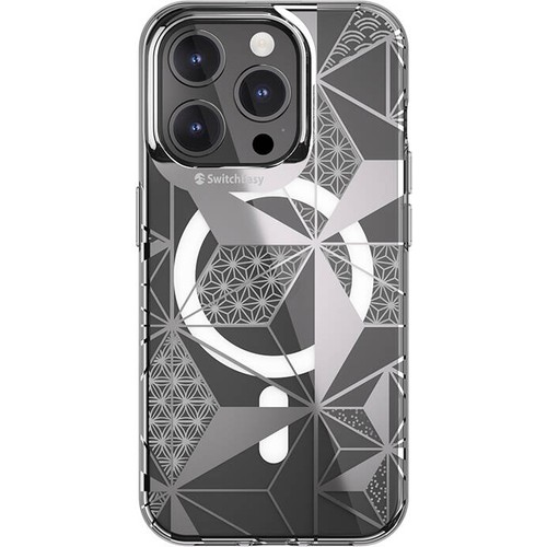 Apple iPhone 15 Pro Uyumlu Kılıf M-safe Şarj Özellikli Çift IMD Baskılı Lisanslı Switcheasy Artist-M Asanoha Kapak