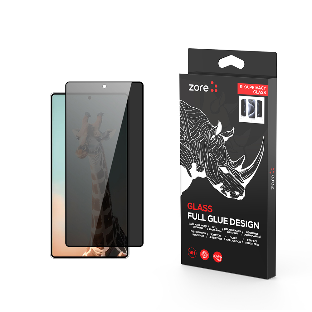 [RNZ-TA114978] Samsung Galaxy S25 Ultra Uyumlu Zore Rika Premium Privacy Temperli Cam Ekran Koruyucu