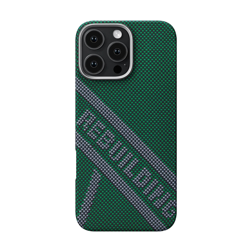 Apple iPhone 16 Pro Max Uyumlu Kılıf M-safe Şarj Özellikli Aramid Fiber Re-TROS Tasarımlı Pitaka Tactile Woven Rebuilding Serisi Kapak