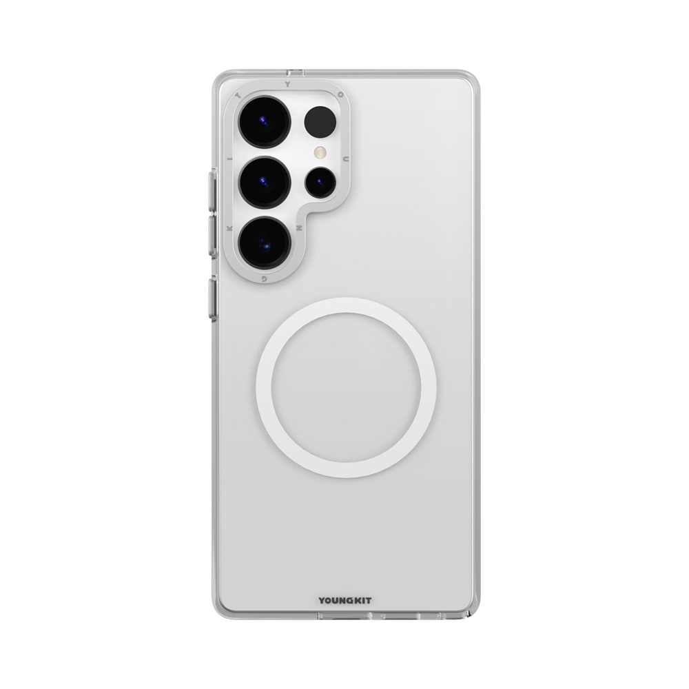 Samsung Galaxy S25 Ultra Uyumlu Kılıf M-safe Şarj Özellikli Şeffaf Youngkit Crystal Shield Serisi Kapak